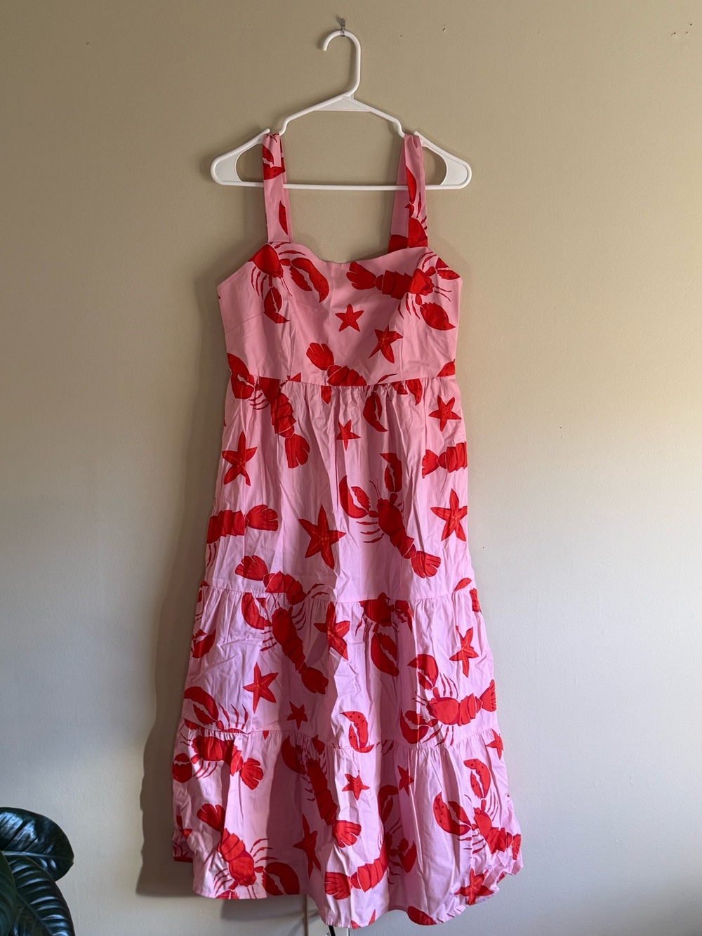 Women’s Pink Dress with Red Lobster & Star Print